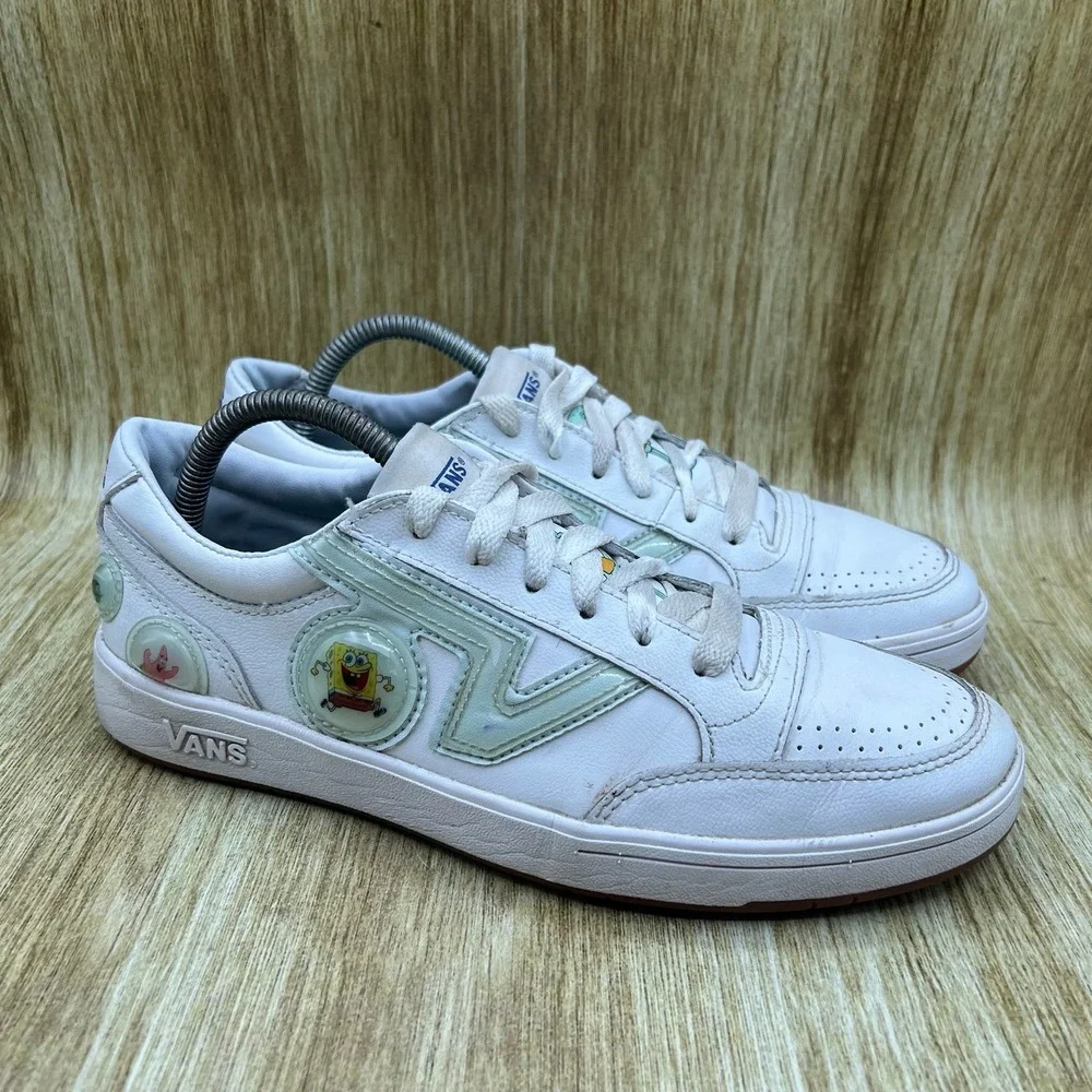 Vans X Spongebob Lowland CC Bubble Men's 8.5 White Low Shoes Sneakers Skateboard